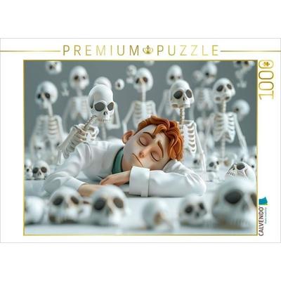 CALVENDO Puzzle Tatsächlich, er schläft - Medizinstudent | 1000 Teile Lege-Größe 64x48cm Foto-Puzzle für glückliche Stunden