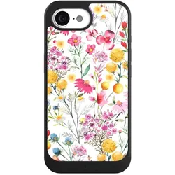 Nivocase Hülle für Apple iPhone 17e Handyhülle NIVOcore Case Schwarz Blumen Frühling Muster (Apple iPhone 17e), Smartphone Hülle, Schwarz