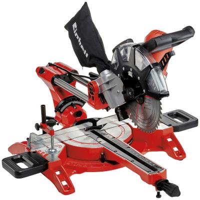 Zug-, Kapp- und Gehrungssäge EINHELL "TC-SM 2534/1 Dual", rot (rot, schwarz), B:86mm H:60,5mm L:49,5mm, Sägemaschinen