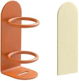 Perfect Picks Market Wall Mounted Toothbrush Holder With Razor Storage, Punch Free Bathroom Organizer Shelf orange 2pcs