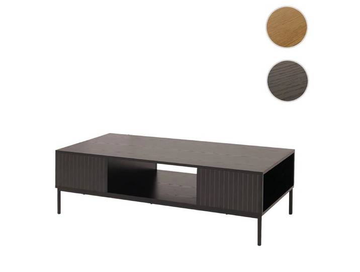 Rack TV MCW-O39 Mélamine MDF 39x120x60cm imitation bois noir