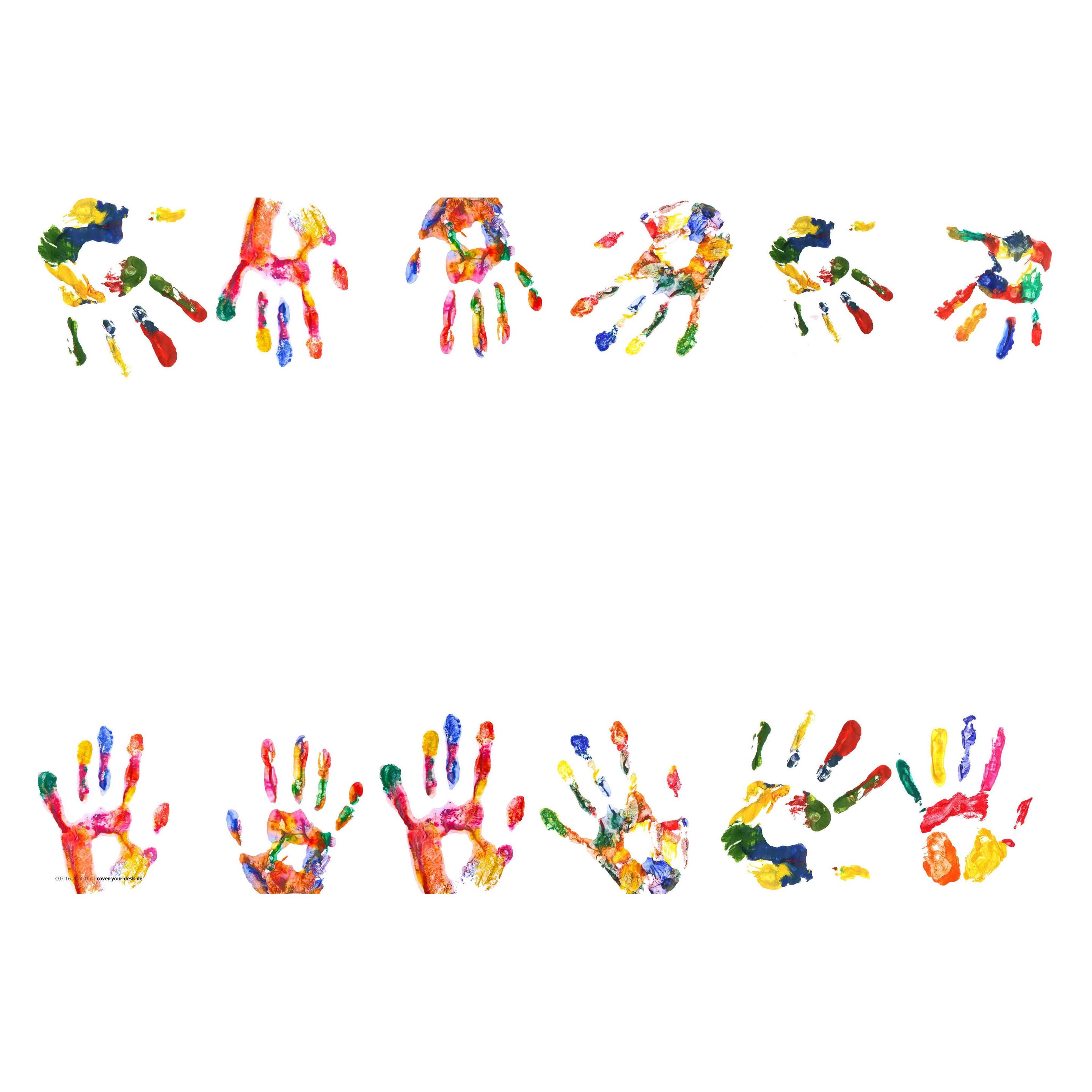 CoverYourDesk Schreibtischunterlage Bunte Kinderhände (21557403)