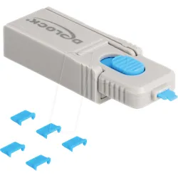 DELOCK 20925 - Micro-USB Port Schloss Set (1x Schlüssel, 5x Schlösser)