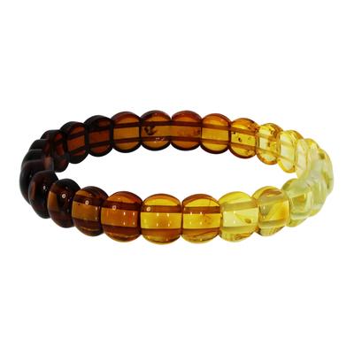 Armband OSTSEE-SCHMUCK "- Tana - Bernstein -" Gr. 19, bunt (mehrfarbig), Armbänder, Damen, Bernstein, Armband