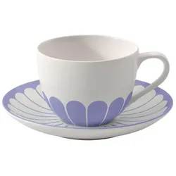 Villeroy & Boch, Tasse, Fleur Couleur Kaffeetasse mit Untertasse (160 ml, 1x)