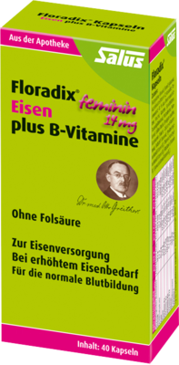 SALUS Pharma GmbH FLORADIX Eisen plus B-Vitamine Kapseln 48 g 07764261