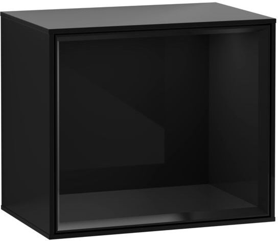 Villeroy und Boch Finion Regalmodul FD10PHPH 41,8x35,6x27cm, Regal Glossy Black, Glossy Black Lacquer