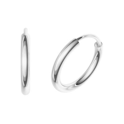 Paar Creolen FIRETTI "Schmuck Geschenk Silber 925 2,0 mm breit" Gr. 15, silber (silberfarben), Ohrringe, Damen, 15, Silber 925 (Sterlingsilber), Made in Germany