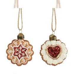 Christmas Decorations 1 Christbaumschmuck Glas 9cm Lebkuchen Figur sortiert Weihnachtsbaum Anhänger Christbaumanhänger Weihnachtsbaumschmuck Weihnachtsdeko Gebäck Motiv