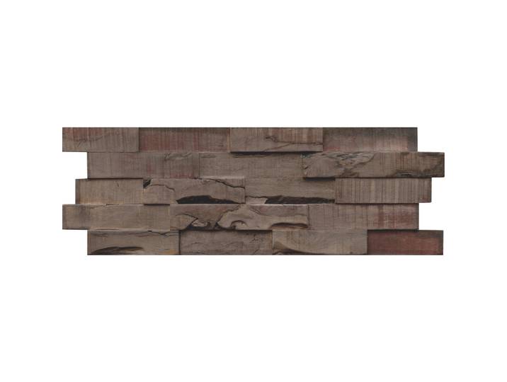 Wandverkleidung Slimwood, Dunkelbraun, Holz, Kautschukholz, Holz, 20x1.8x56 cm, Tapeten & Wandverkleidungen, Wandverkleidung