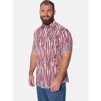 Kurzarmhemd JAN VANDERSTORM "Kurzarmhemd GEIKO", Herren, Gr. XXXL, dunkelrot gemustert, Hemden