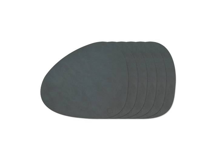 LIND DNA Nupo Curve set de sets de table Anthracite, lot de 6