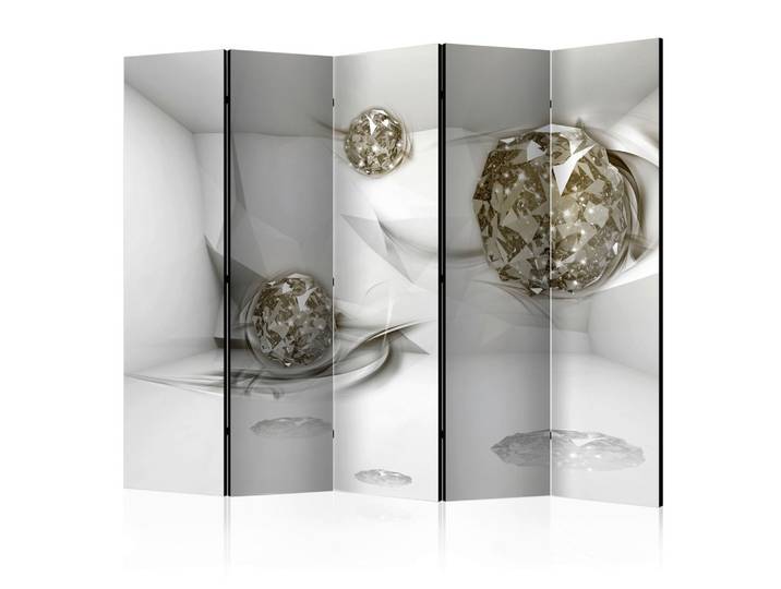 Paravent Abstract Diamonds II Beige/Perlmutt