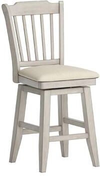 iNSPIRE Q Classic Eleanor Slat Back Wood Swivel Stool