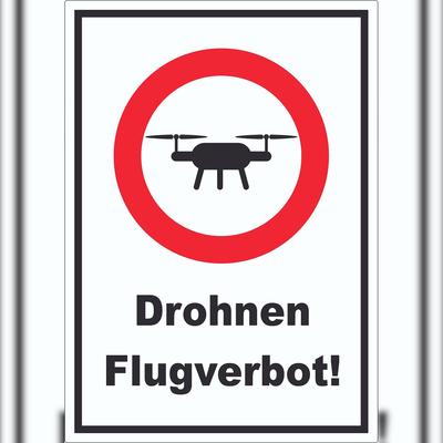 HB-Druck Drohnen Flugverbot Aufkleber A2 (420x594mm)