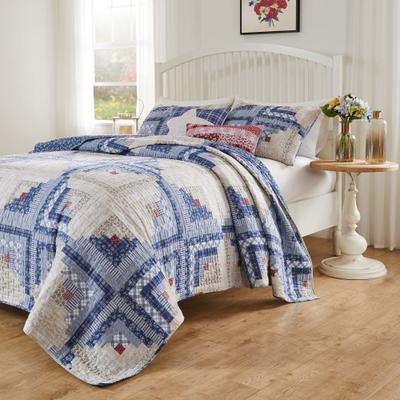 Cottage Cabin Calico Patchwork Print Quilt Set, Calico, 3-Piece King by Greenland Home Fashions in Calico (Size KING)