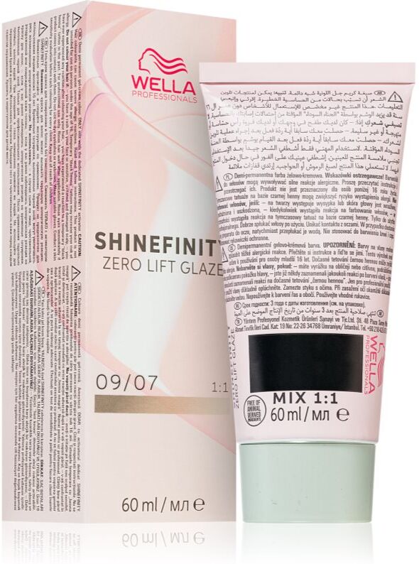 Wella Professionals Shinefinity Zero Lift Glaze Intensivtönung Farbton 09/07 - Beige Sand 60 ml