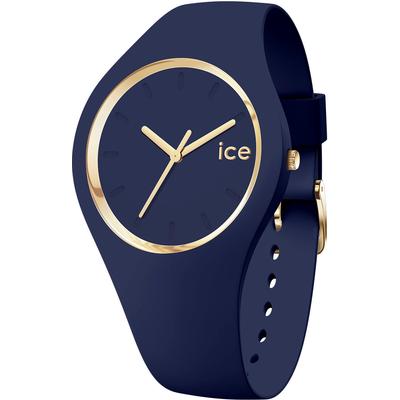 Quarzuhr ICE-WATCH "ICE glam forest - S37 - 3H", blau, Armbanduhren, Damen, Quarzuhr, Armbanduhr, Damenuhr, Silikonarmband, analog