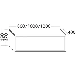 Burgbad Sideborad Uomo Preisgruppe 3 390x1000x400 Eiche Natur, USSV100F7474 USSV100F7474