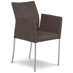 2er-Set Stuhl Lugano Mikrofaser Braun
