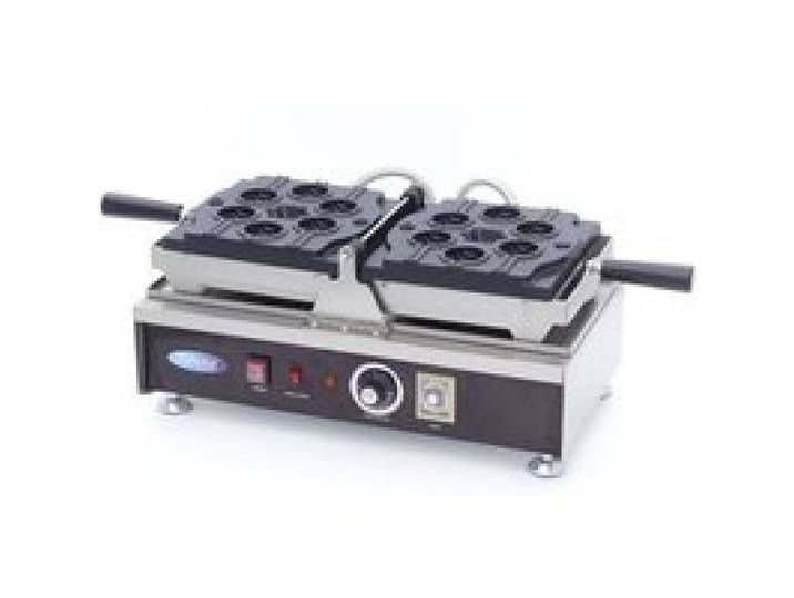 Gaufrier professionnel 6 cake pops - rotatif - inox - thermostat réglable