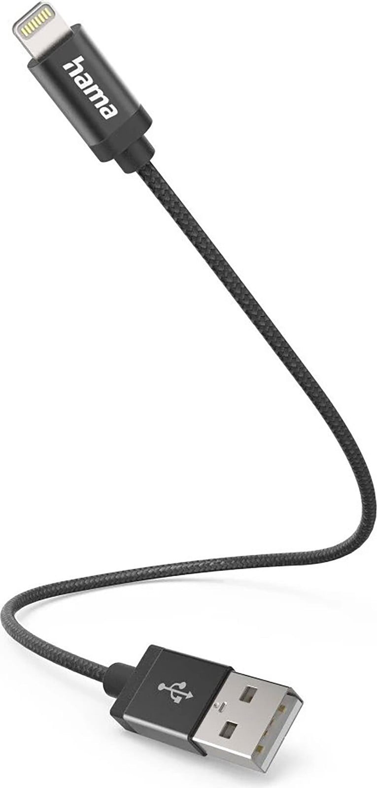 Hama 00201578 Laadkabel, Zwart, 0,2 meter