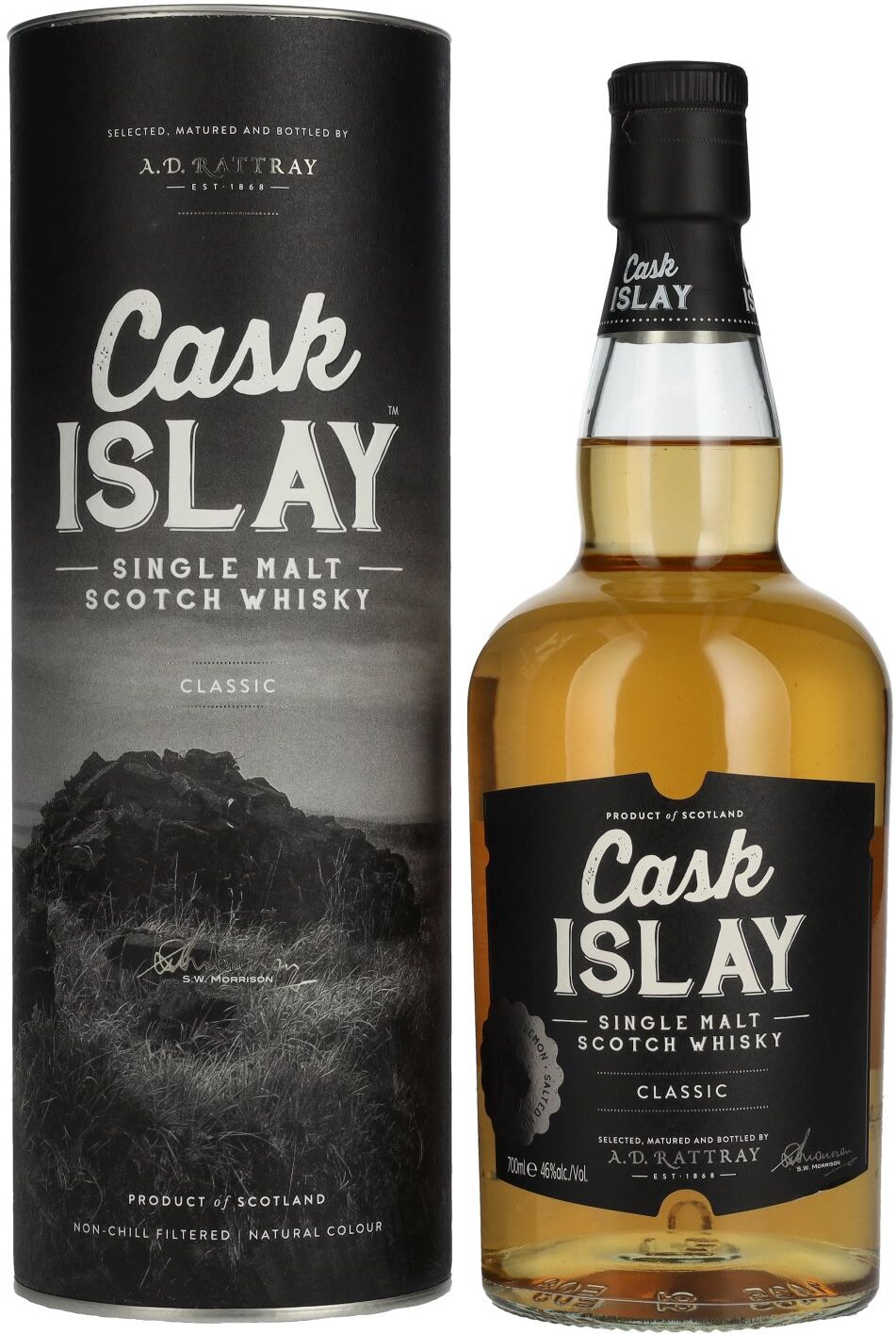 A.D. Rattray Cask ISLAY Single Malt Scotch Whisky 46% Vol. 0,7l in Geschenkbox