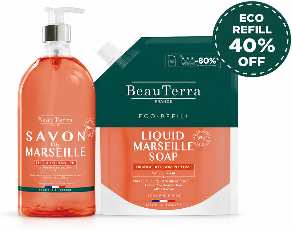 Beauterra Flor De Naranjo Gel + Recarga Estuche 2 pz