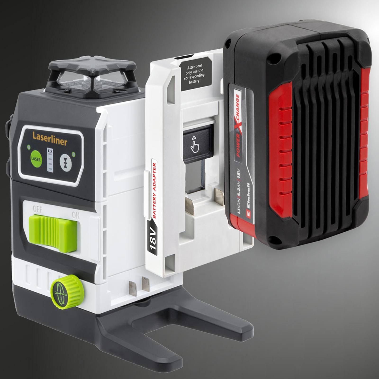 Laserliner kruislijnlaser Multi-18V-serie met PowerAdapter Einhell