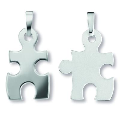 Kettenanhänger ONE ELEMENT "Puzzle Anhänger aus 925 Silber", silber, Schmuckanhänger, Damen, Silber 925 (Sterlingsilber), Kettenanhänger, Symbolische Note – harmonisch gestaltet mit Liebe zum Detail