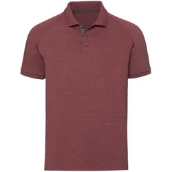Russell Herren HD Raglan Polo-Shirt Herren schwere Single-Jersey Qualität R-565M-0, maroon marl, XS