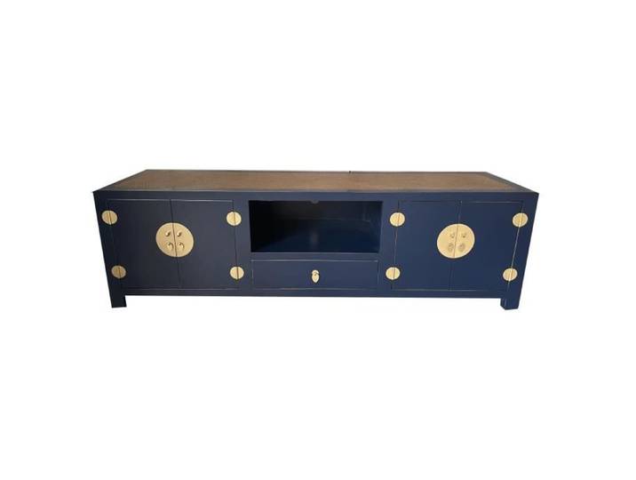 Meuble TV - Fine Asianliving - Chinois - Bleu Nuit - 190x56x56cm - Ethnique