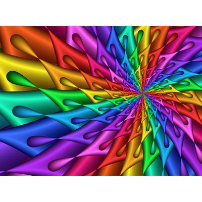 Fototapete PAPERMOON "FRACTAL SPIRALE-ABSTRAKT DESIGN MUSTER DEKOR FANTASIE", bunt, B:5m L:2,8m, Vlies, Tapeten