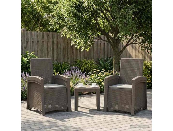ZQQLVOO Liegesessel Garten Rattan-Optik 2er-Set Hellgrau PP Verstellbar Wetterbeständig, langlebiges Polypropylen, 3 Stufen Rückenlehne, leicht beweglich, pflegeleichte Oberfläche, für Garten