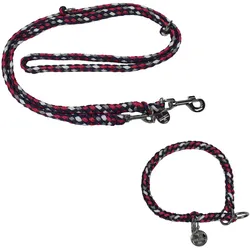 EQuest Halsband & Führleine Ultimo für Hunde im Set - Pink Lady, 35 cm