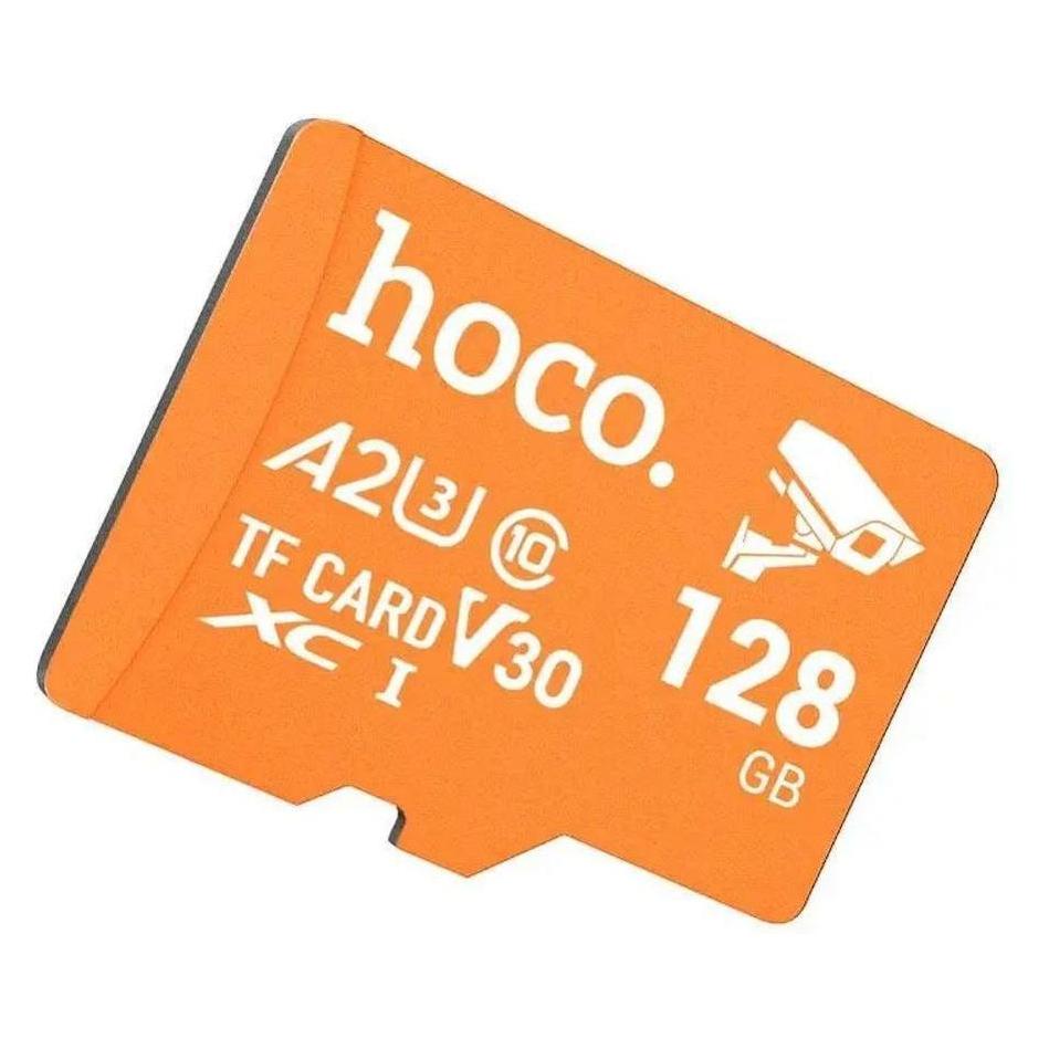 Hoco Speicherkarten Speicherkarte microSD 128 GB Klasse 10 UH-1 U3 V30 A2 orange (128 GB, microSD, U3, UHS-I) (6942007612241)