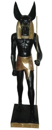 AEA Egyptisch Figuur Anubis Schakal van Kunststof, Groot, Hoogte: 62 cm