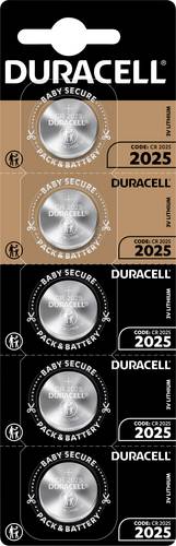 Duracell Knopfzelle CR2025 3V 5 St. 165 mAh Lithium Elektro 2025