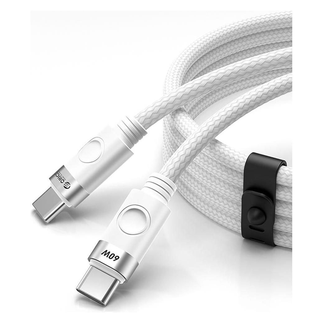 Orico Cable CDX 60W 3A Power Delivery USB-C - USB-C 1m Cable - White (1 m, USB 2.0, 60 W) (56487589)