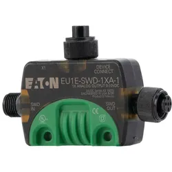 Eaton 174719 SWD T-Connector Analogmodul IP69K, ein analoger Ausgang 0 - 10 V mit Versorgung, eine E/A-Buchse M12 EU1E-SWD-1XA-1
