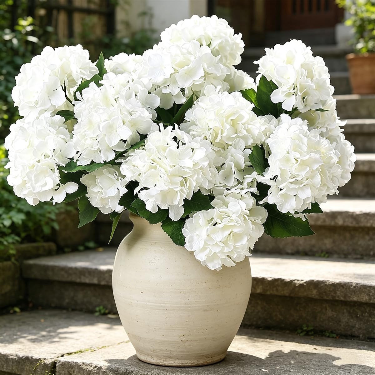 Dailygoods Kunsthydrangea UV-bestendig Nepzijden Boeket voor Decoratie en Bruiloften