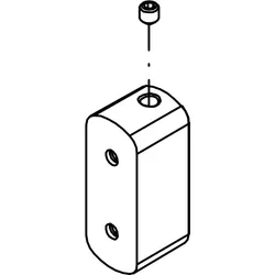 HSK Ersatzteile Wandanbindung, Schiebetür 2-teilig Nische, Chrom, E100223-1-41 E100223-1-41