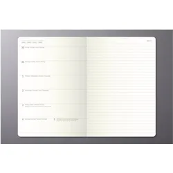 Sigel, Agenda, Wochennotiz-Kalender 2026 C2614 1W/2S schwarz 21.3x14.8cm (A5, 1 Woche / 2 Seiten)