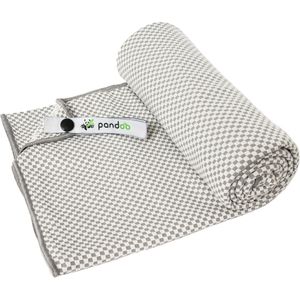 pandoo Reisehandtuch L, 80 x 160 cm, Polyester mit Bambus & Nylon, grau