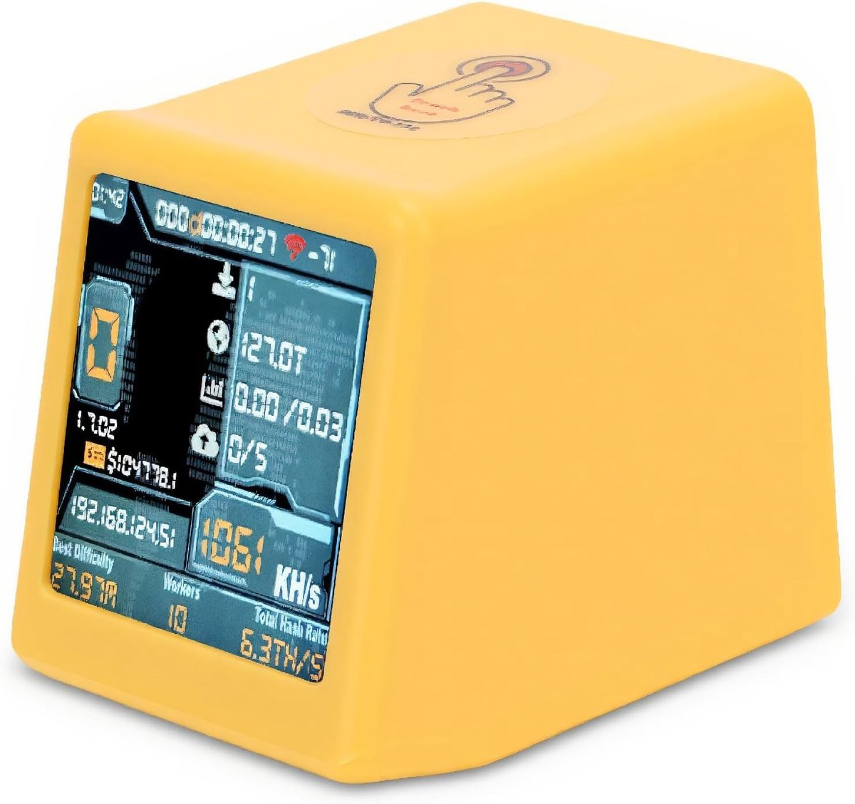 Cryptocurrency Mining Machine met 1050-1060 KH/s, WiFi, Bluetooth, Slim Display en Bureauklok Functie