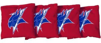 Skip's Garage Elizabeth City State Vikings Red Cornhole Bags