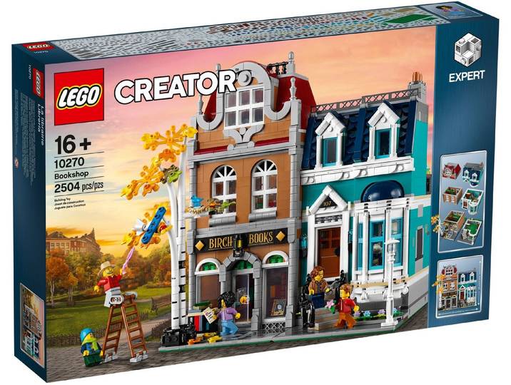 LEGO® LEGO® Creator Expert 10270 Buchhandlung Konstruktionsspielsteine, (2504 St)