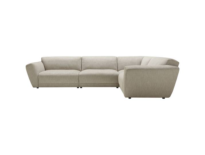 Ecksofa Miracolo Chenillestoff greige B 335 T 233 cm