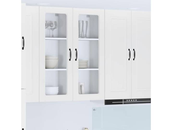 ZXQVLMRS Wand-Schrank Porto Küchen-Regal Weiß 40x31x100 cm Holzwerkstoff Platzsparendes Wandmontage-Design, Inklusive 3 Ablagen, Moderne Optik
