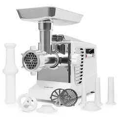 Klarstein Kraftprotz elektrischer Fleischwolf 700 W Kupfermotor Edelstahl Weiß